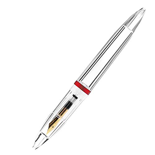 Sessleger 0,5 mm Nib Kugelschreiber mit Pipette, hohe Kapazität, transparent, Stifte, Büro, Schulbedarf, für Studenten, Schreiben, Geschenke, Schreibwaren, Rot von Sessleger