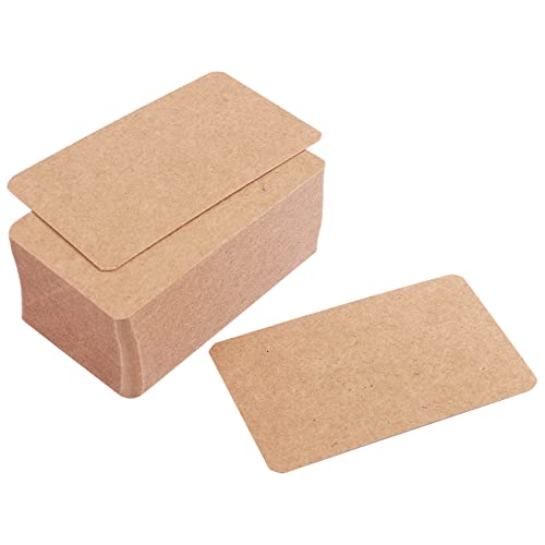 Sessleger 100 Stück weiße Kraftpapier-Karten, Visitenkarten, Wortkarte, Nachrichtenkarte, Geschenkkarte, Basteln von Sessleger