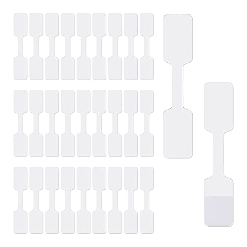 Sessleger 500 Stück Blanko-Preisaufkleber, für Halskette, Ohrring, Preis, Identifizieren, rechteckig von Sessleger