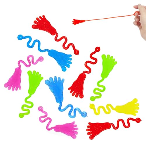 10 Stück Sticky Hands Kinderspielzeug, Sticky Foot Toy Bulk, Stretchy Foot Shaped Fidget Toys, Fußform Aus Dehnbarem Klebzfidgetspielzeug, Stressabbau Spielzeug Für Mädchen Und jungens von Setauoo