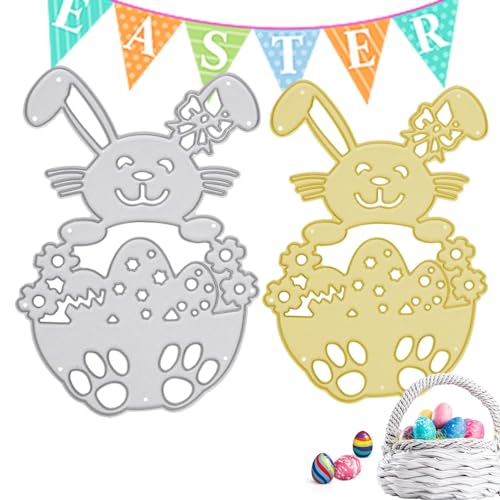 Osterschablonen, Osterhase, Tier-Metall-Stanzformen, Stanzformen, Metall-Prägeschablone Vorlagen für Stanzmaschinen, niedliche Stanzformen für Scrapbooking von Setauoo