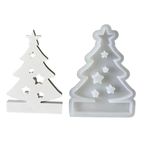 Silikonformen Gießformen Weihnachtsbaum Kerzenhalter, Silikonform Weihnachtsbaum Kerzenformen Zum Gießen, Weihnachtsbaum Silikon Kerzenhalter Gießform für Sojawachs Kerzen Seife Gips Handwerk von Setauoo