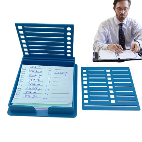 postits Notizzettelspender, Haftnotiz Schablone Mit Haftnotiz, Haftnotizen Halter Mit Schablone, Notizblock Haftnotizhalter, Haftnotiz Organizer Spender Für Schreibtisch Büro Zuhause von Setauoo