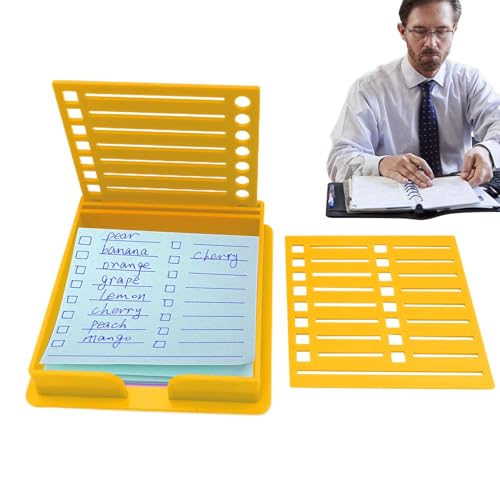 postits Notizzettelspender, Haftnotiz Schablone Mit Haftnotiz, Haftnotizen Halter Mit Schablone, Notizblock Haftnotizhalter, Haftnotiz Organizer Spender Für Schreibtisch Büro Zuhause von Setauoo