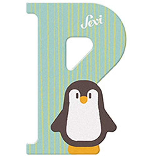 Sevi 83016 Buchstabe P Pinguin Mehrfarbig ca. 10 x 7,5 cm von Sevi