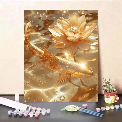 DIY 5D Diamond Painting Full Drill Goldene Lotusblume Diamant Painting Bilder Malen Nach Zahlen Diamant Cross Malerei Strass Stitch Stickerei Malerei Kits Arts Craft Für Home Wand Decor 30x40cm von Sevtidy