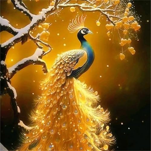 DIY 5D Diamond Painting Full Drill Pfau Diamant Painting Bilder Malen Nach Zahlen Diamant Cross Malerei Strass Stitch Stickerei Malerei Kits Arts Craft Für Home Wand Decor 30x40cm von Sevtidy