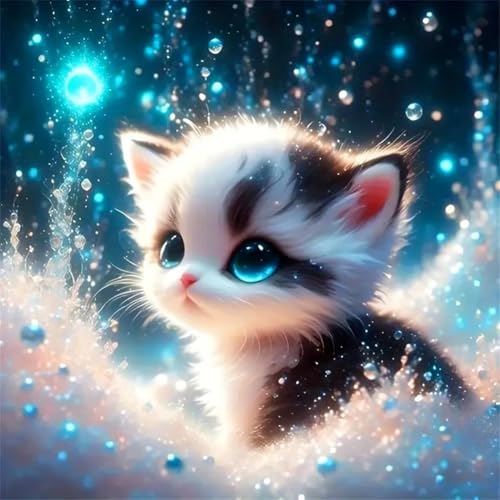 DIY 5D Diamond Painting Full Drill Sternenkatze Diamant Painting Bilder Malen Nach Zahlen Diamant Cross Malerei Strass Stitch Stickerei Malerei Kits Arts Craft Für Home Wand Decor 60x80cm von Sevtidy