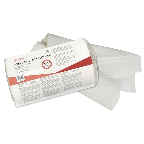 Sew Easy 100% Bambuswatte – antiallergen, antibakteriell, hochwertiges, raffiniertes Segeltuch, maschinenwaschbar, Quilten, Heimdekoration– Tatsächliche Größe 205 x 243 cm 81 x 96 Zoll von Sew Easy