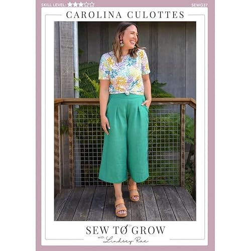 Sew To Grow Schnittmuster Carolina Culottes Hosen aus Papier, Größe 36 bis 50 von Sew To Grow