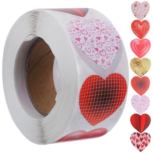 1 Rolle Liebe Aufkleber Stichworte Party Weiße Aufkleberetiketten Verpackung Herz Dekorationen Stolz-aufkleber Hochzeitsaufkleber Dekorative Aufkleber Umschlag Beschichtetes Papier Sewroro von Sewroro