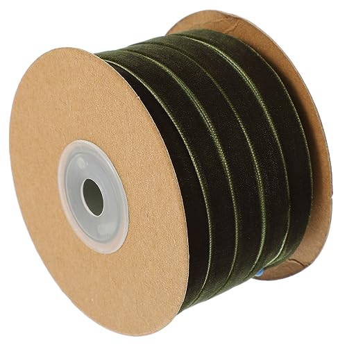 1 Rolle Samtgewebe seidenband ribbon schienbeinschoner tape farbband Geschenkband verpacken Hausdekorationen für zu Hause Schleifenband Partyverpackung Geschenkband Polyester Green Sewroro von Sewroro