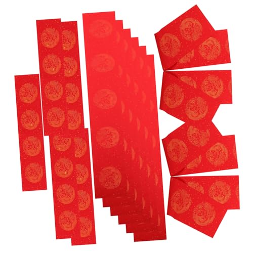 5 Sätze Couplet-Papier die chinesin Traditionell كوفية fckng new year neujahr schreibpapier rotes Papier rotes Baupapier Paket Frühlingsfest-Briefpapier Party-Briefpapier Sewroro von Sewroro