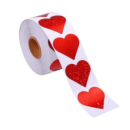 Sewroro 1 Aufkleber zum Valentinstag liebe herzgirlande liebe Herzaufkleber Gold one piece aufkleber scrapbooking sticker deko Etikett valentinstag liefert Aufkleber in Herzform Papier rot von Sewroro