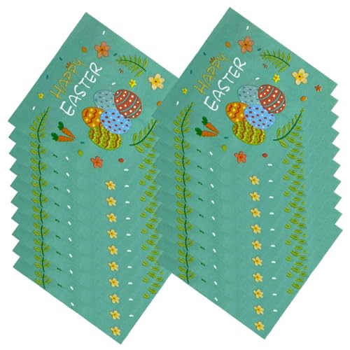 Sewroro 1 Packung Hasenserviette Bankette Servietten Osterservietten Aus Papier Ostern Papierservietten Geschmeidige Bedruckte Servietten Party-papierservietten Zarte Servietten Zellstoff von Sewroro