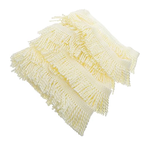 Sewroro 1 Rolle Fransen Fransen Spitze rolladen rollladen gardinen curtain decoration Spitzenapplikation breite Fransenverzierungen Vorhang DIY Quaste Fransenstreifen Polyestergarn Yellow von Sewroro