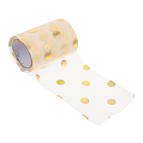 Sewroro 1 Rolle -Mesh-Band Zubehör für Kopfbedeckungen Band zum Nähen Schleife kinder haarschmuck stoffband weihnachten Haarspange, die Band herstellt Banddekor Polyester Golden von Sewroro