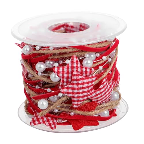 Sewroro 1 Rolle Pentagrammband seidenband ribbon Weihnachtskollektion geschenkpakete eheringe Stern Party Bänder Lichterketten Band fürs Auto Geschenkband Weihnachtsband Wickelband Plastik von Sewroro