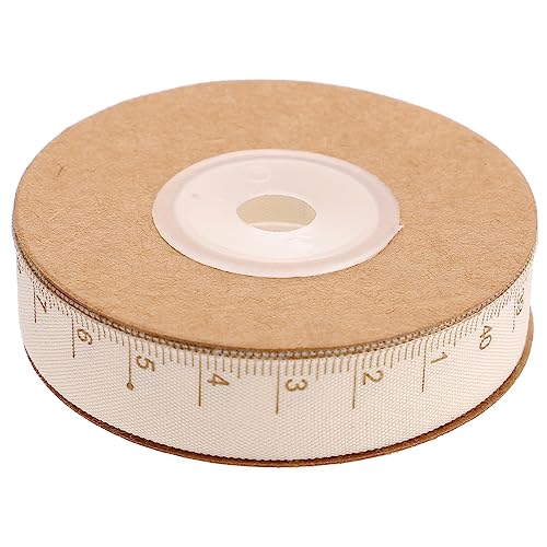 Sewroro 1 Rolle Schleife Samtband rot verdrahtet Baumwollband Minze Girlande seidenband ribbon bastelzeug craft Geschenkverpackungsbänder Geschenkbänder ein Verpackungsband Baumwolle Beige von Sewroro