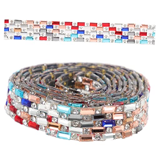 Sewroro 1 Rolle Strassband Aus Glas Strass-quaste Bogenband Kette Ästhetische Raumdekoration Spitzendekoration Chiffonband Strassbänder Handgefertigt Nähen Tulpe Schleife Funkeln Aufkleber von Sewroro