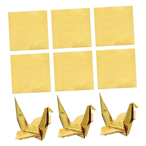 Sewroro 1 Satz Einseitiges Perlmutt-origami Mattgoldenes Origamipapier Handgeschöpftes Papier Origami-papier Origami Papier Kreativpapier Faltbares Papier Bastelpapier Selber Machen 100st von Sewroro