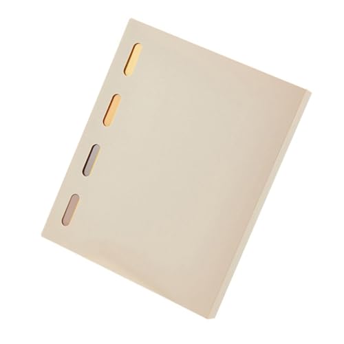 Sewroro 1 Satz Ordner Binder Journal Hefter mit losen Blättern Notizbuch Binder notebookständer laptopständer schnellhefter verschleißfester a5-Binder Zeitschriftenhefter Plastik Beige von Sewroro