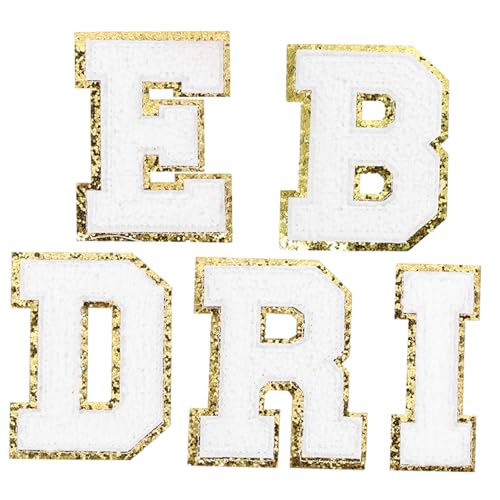 Sewroro 1 Satz Patch personalisierter individuation zubehör verkleidung hochzeitstruhe craft Paillette Ringe Jeans Kleidungsstempel Flicken für Jacken Kleidungsflicken Polyester Weiß von Sewroro