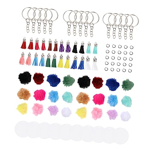 Sewroro 1 Satz Schlüsselanhänger Lesezeichen Quasten Mini-zubehör Schlüsselzubehör Diy-kits Mini-pompons Quasten Für Lesezeichen Lanyard-set Diy Zubehör Lanyard-zubehör Polyester von Sewroro