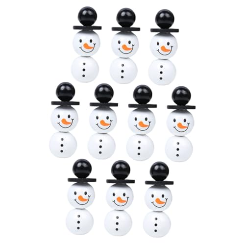 Sewroro 1 Satz Schneemann-Dekorationen weihnachtsarmband charme Schneemannhutperlen weihnachtsbasteln weihnachts basteln Schneemann-Perle Schneemannperlen zur Herstellung von Armbändern von Sewroro