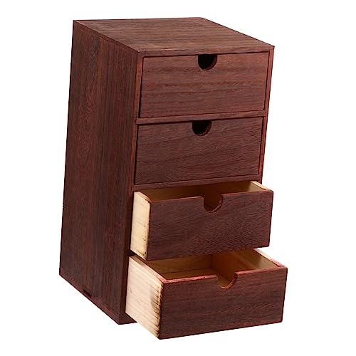 Sewroro 1 Stück Karton Schublade Desktop-Organizer Dekor schubladenbox office organizer schubladenregal schminktisch Desktop-Finishing-Container Desktop-Container hölzern von Sewroro