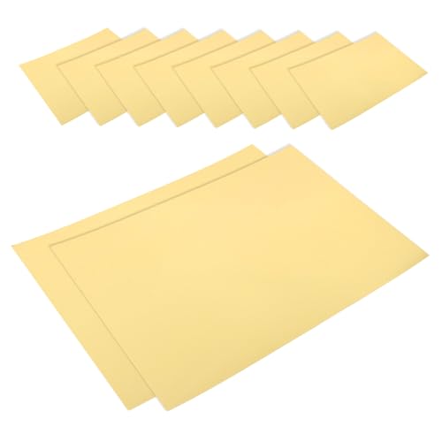 Sewroro 10 Blätter Manueller Papierstau A4-Kartonpapier Sammelalbum zur Kartenherstellung schimmernder Karton Metallisches Papierblatt Metallic-Papierbogen goldener Karton mentales Papier von Sewroro