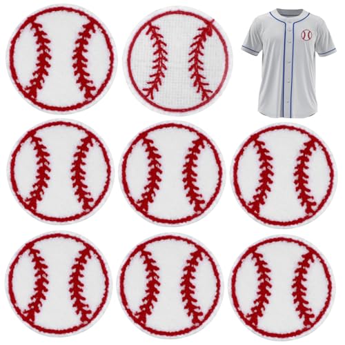 Sewroro 10 Stück Bestickte Baseball Etiketten Baseball Aufnäher Aufkleber Varsity Applikation Flicken Kleidung Kompakte Kleidungsflicken Reparaturflicken Für Hosen DIY Flicken von Sewroro