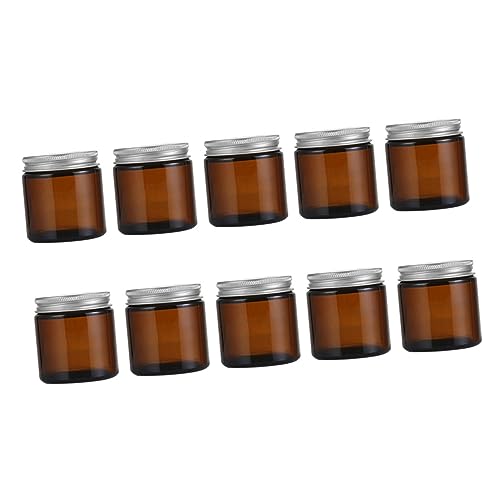 Sewroro 10 Stück Kerzenbecher kerzenhalter kerzenständer taufkerze kerzengefäß kerzenform Kerzendosen, Glasbecher Wachsen Würze Kerze macht leere Tasse leerer Wachshalter aus Glas Silver von Sewroro