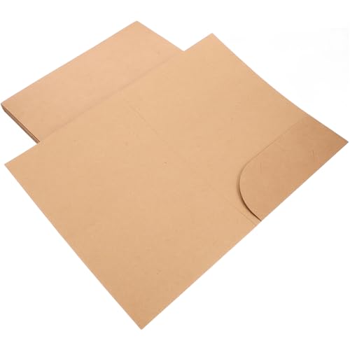 Sewroro 10 Stück Kraftpapier-Ordner A4-Papier-Aktenordner Mit Einzelschlitz Dokumentenordner Papier-Organizer Projektordner Für Büro Schule Zuhause von Sewroro