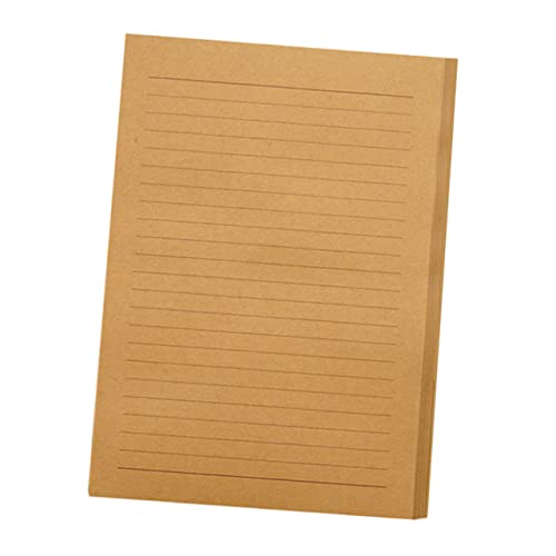 Sewroro 100 Blatt Kraftpapier A5 Briefpapier Klassisches Briefpapier Liniertes Briefpapier Schreibutensilien Retro-schreibpapier Nachrichtenbriefpapiere Briefpapiere Verschicken Post von Sewroro