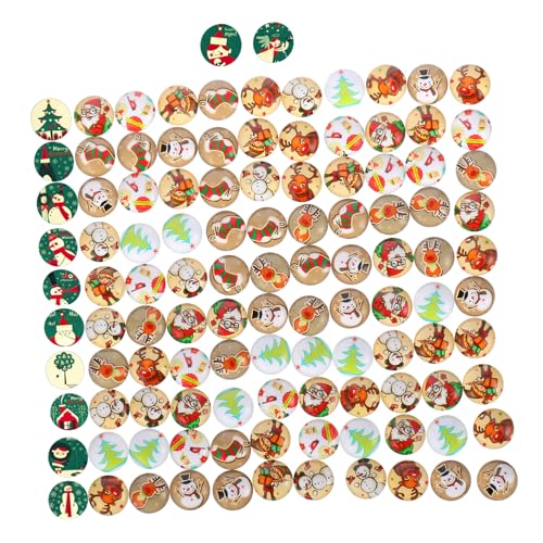 Sewroro 100 Stück Weihnachts-edelstein-patch Weihnachtsschmuck Charme Thematisiert Weihnachtliche Flache Cabochon-perlen Weihnachten Weihnachts-cabochons-aufkleber Untersetzer Usw Glas von Sewroro