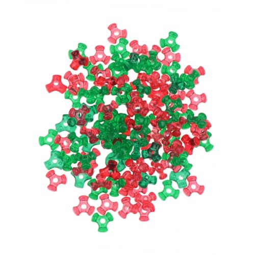 Sewroro 1000 Stück Trigeminusperlen Perlen Aus Naturstein Kleine Perlen Bunte Perlen Weihnachtskranzdekorationen Edelsteinperlen Verschiedene Perlen Weihnachten Diy-perlen Edelsteine Rot von Sewroro