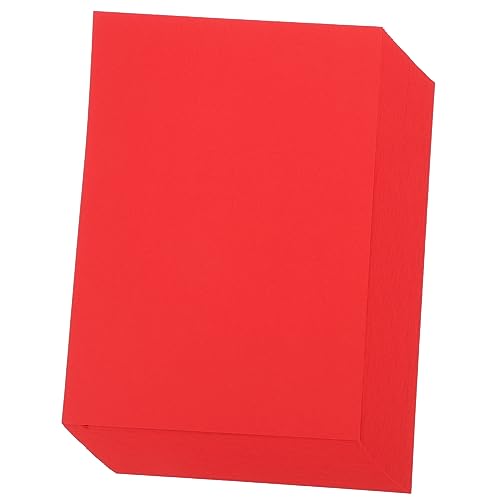 Sewroro 100St handgemachte Marmelade handgeschöpftes Papier Origamipapier doppelseitig Faltpapier selber machen schulzeug bastelzeug A4-Origami-Papier Kinder falten Papier Papierstau rot von Sewroro