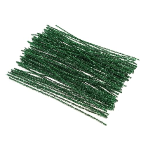 Sewroro 100St verdrehte Stiele Pfeifenreiniger-Weihnachtsbaum Weihnachtsgirlanden Mini-Baum grüne Stieldekoration kinder bastelset basteln für kinder DIY-Spielzeug Partygeschenke Green von Sewroro