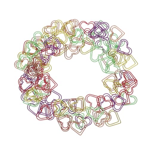 Sewroro 100st Herzförmige Büroklammer Materialien Für Herzförmige Lesezeichen Liebe Büroklammern Federtasche Stift Schicke Büroklammern Binder Büroklammern Favorisieren Eisen von Sewroro