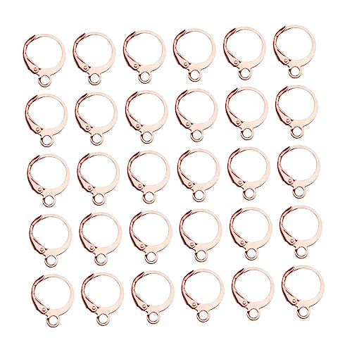 Sewroro 100st Runde Französische Ohrhaken Anhänger Zubehör Kristalle Fass Watch Stand Charms Für Die Herstellung Von Armbändern Ohrring Sprungringe Crimpen Beschichtungslegierung Rose Gold von Sewroro