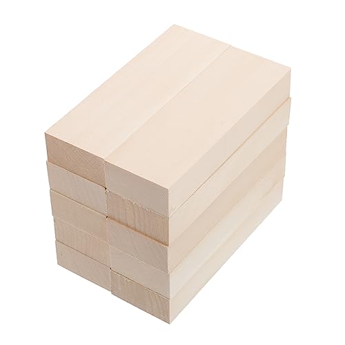 Sewroro 10St geschnitztes Holz unfertige Blöcke für das Handwerk leere Würfel Bretter bastelmaterial bastel materialien holztafel holzbretter selber machen holz DIY material Linde von Sewroro