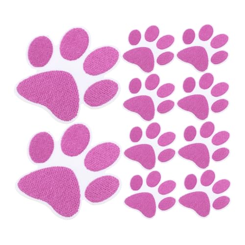 Sewroro 12st Gestickte Aufnäher Bulk-lipgloss Nagel Charms Plüsch Haarnadeln Kleidungsflicken Mini-puderquaste Flecken Patch-kleidung Mini-haarnadeln Patch-patches Reiben Violett Polyester von Sewroro