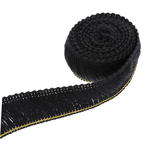 Sewroro 1Stk 25cm Bartspitze Tischdecke Bastelspitze Fransen nähen Spitzenband Nähband bastelmaterial bastel materialien Kleidung Nähen Fransen Spitze Spitzenbesatz Polyestergarn Black von Sewroro