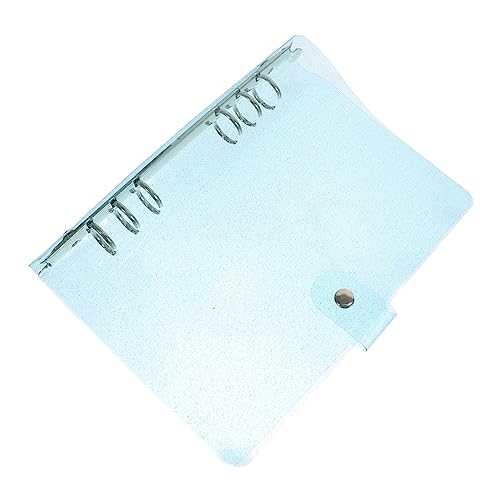 Sewroro 1stk Glitzer-gehäuse Für Lose Blätter Handbuchcover Klarer Notizblockschutz Notebook-schutzhülle A5 Ordner Binder Buchcover Lose Blattbeutel Für Notizbücher Reisenotizbuch Pvc Blue von Sewroro