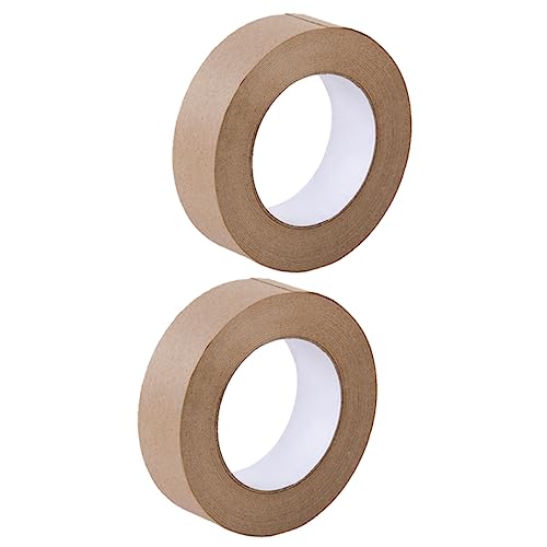 Sewroro 2 Rolle Klebeband Kartonband Gummiband Dichtungszubehör verpackungsmaterial wiederverwendbar multifunktionswerkzeug Dichtungsversorgung Haushaltsdichtband Kraftpapier Light Brown von Sewroro