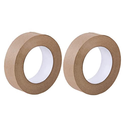 Sewroro 2 Rolle Klebeband Wasserdicht Flachband Gummiband Verpackungsversorgung Kartonband Für Den Haushalt Kraftband Dichtungsversorgung Kartonband Aus Papier Light Brown Kraftpapier von Sewroro