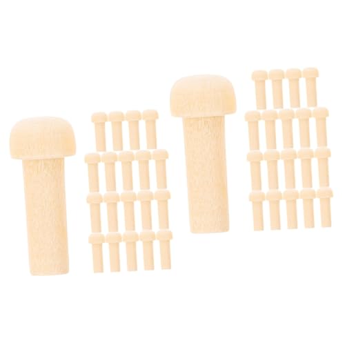 Sewroro 2 Sätze 2 Sets Holzspielzeug Achsstifte Zum Basteln DIY Bastelstifte Tragbare Holzstifte Leere Holzstifte Kleine Achsstifte Leere Holzstifte DIY Zubehör Kleine 20 Stück * 2 von Sewroro