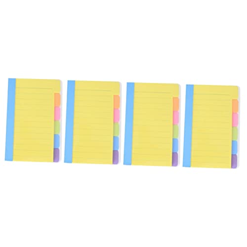 Sewroro 2 Sätze Haftnotizbuch Selbstklebender Notizblock Haftnotizblock Linierter Notizblock Sticky Notes Book Selbstklebende Notizzettel Schulnotizblock Schulheft Pp 2 Stück * 2 von Sewroro