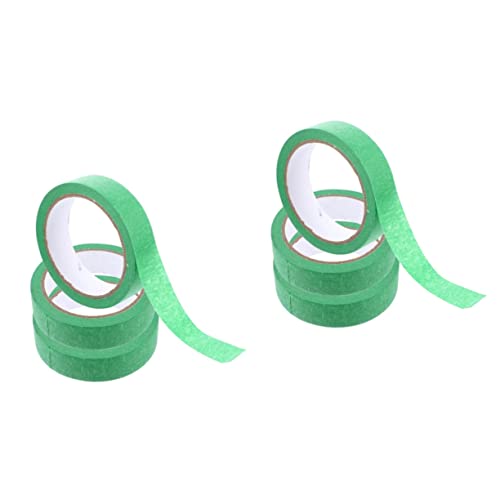 Sewroro 2 Sätze Malerband Geschenkband Multi-washi-tape Malerschutzband Farbiges Klebeband Papierklebeband Aufkleber Strapazierfähiges Abdeckband Selbstklebende Bänder Green 3 Stück * 2 von Sewroro